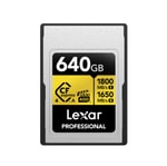 Lexar 640Gb CF-Express 4.0 Professional Type A Card Gold Series 1800Mbs / 1650Mbs LCAGOLD640G-RNENG Kart Bellek