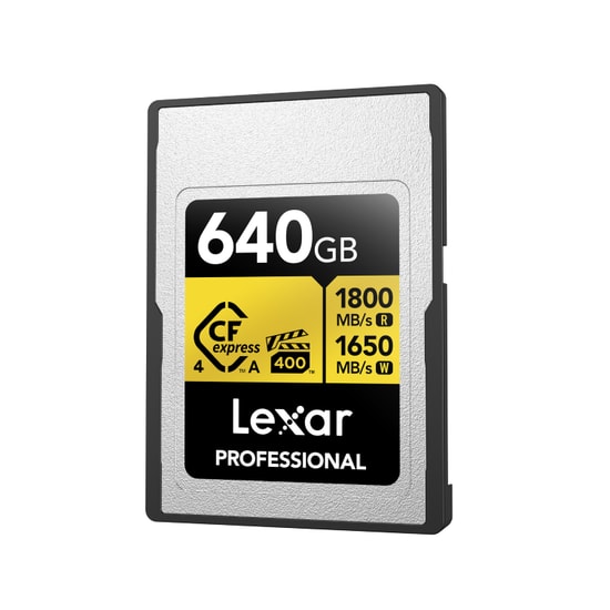 Lexar 640Gb CF-Express 4.0 Professional Type A Card Gold Series 1800Mbs / 1650Mbs LCAGOLD640G-RNENG Kart Bellek