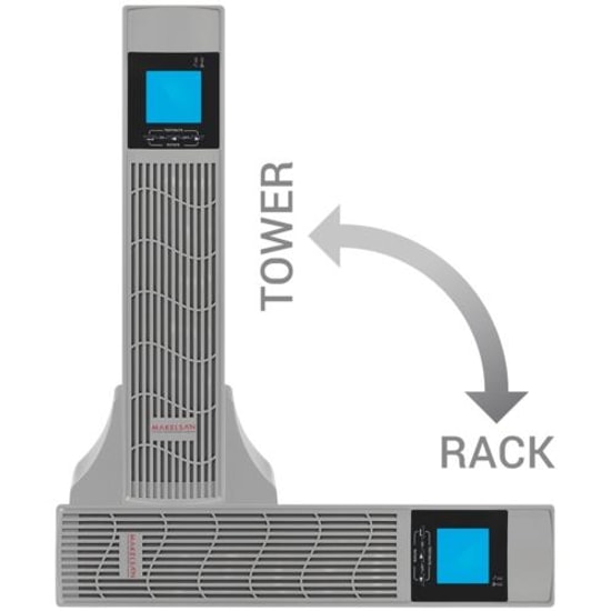 Makelsan Powerpack SE-RT 1Kva 1f-1f (2x7Ah) 5/12dk K.G.K Rack Mount Online MU01000N11EAR02 Kesintisiz Güç Kaynağı Ups