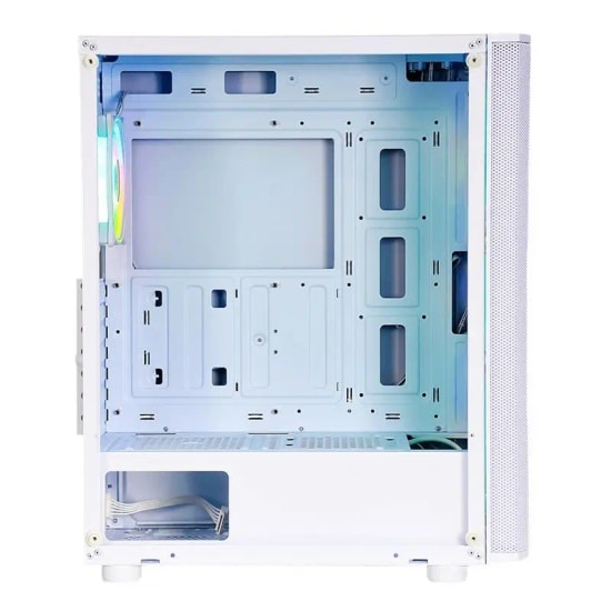 Frisby CM-106 650W 80+ ARGB Fanlı Beyaz Mesh Gaming Kasa - ATX, Micro ATX, Mini ITX, 4x120mm ARGB Fan, Temperli Cam