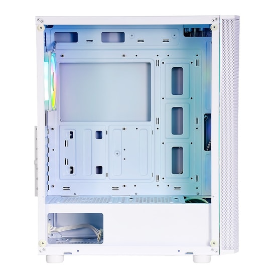 Frisby CM-106 650W 80+ ARGB Fanlı Beyaz Mesh Gaming Kasa - ATX, Micro ATX, Mini ITX, 4x120mm ARGB Fan, Temperli Cam