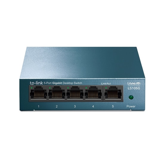 TP-Link LS105G 5 Port Gigabit Metal Kasa Switch - 10/100/1000 Mbps, Yönetilemez Masaüstü Ağ Anahtarı