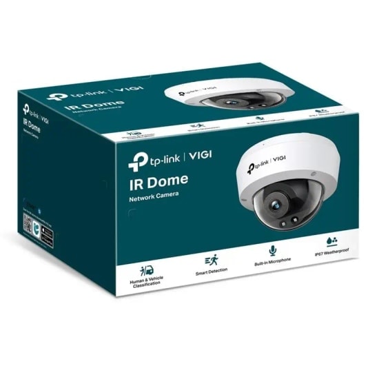 TP-Link Vigi C240I-2.8MM V1.2 4MP Dome IP Kamera - 30 Metre IR, İnsan/Araç Algılama, Dahili Mikrofon Özellikli