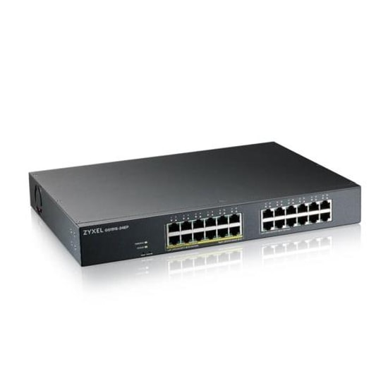 Zyxel GS1915-24EP 24 Port Gigabit Switch - GS1915-24EP-EU0101F, 12 Port PoE, 130W, Yönetilebilir, GbE, Rackmount