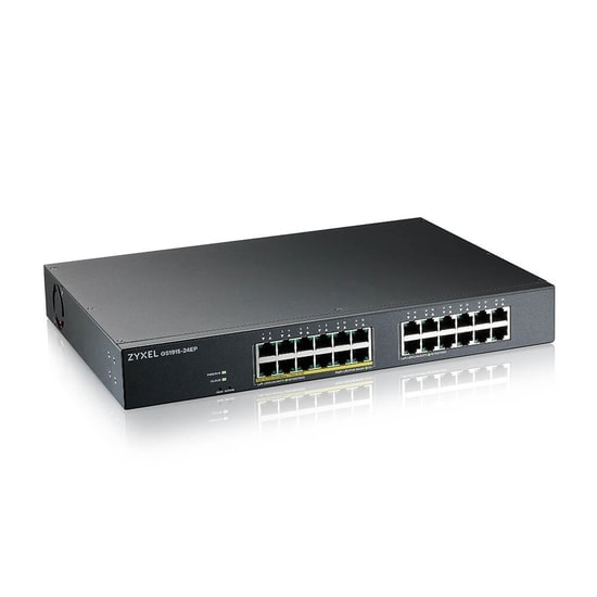 Zyxel GS1915-24EP 24 Port Gigabit Switch - GS1915-24EP-EU0101F, 12 Port PoE, 130W, Yönetilebilir, GbE, Rackmount