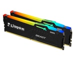 Kingston Fury Beast 16GB (2x8GB) 5600MHz DDR5 RGB Ram Bellek (KF556C36BBEAK2-16TR) - CL36 EXPO Siyah Performans Seti