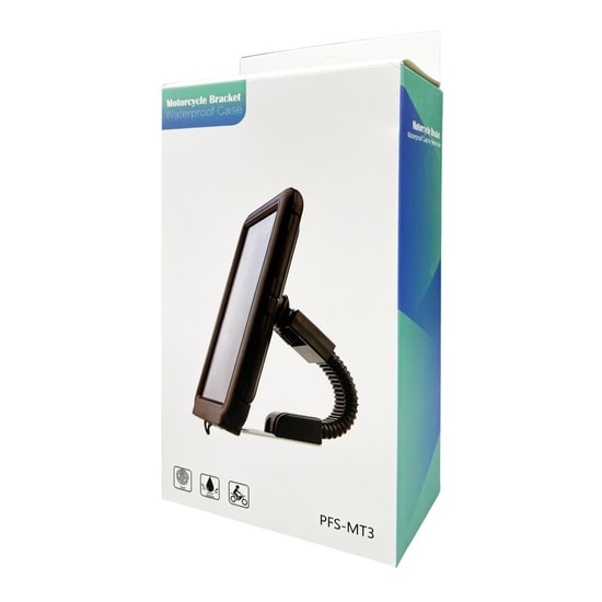 Teknonet PFS-MT3 Bisiklet ve Motosiklet Telefon Tutucu (NT-111758) - 360 Derece Dönerli, Güçlü Kavrama, Universal, Siyah