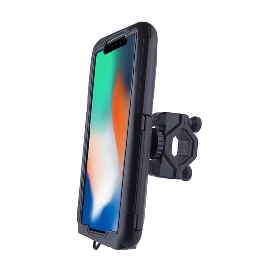 Teknonet PDS-DC2 Bisiklet ve Motosiklet Telefon Tutucu (NT-111760) - 360 Derece Dönerli, Siyah, Güçlü Kavrama, Universal
