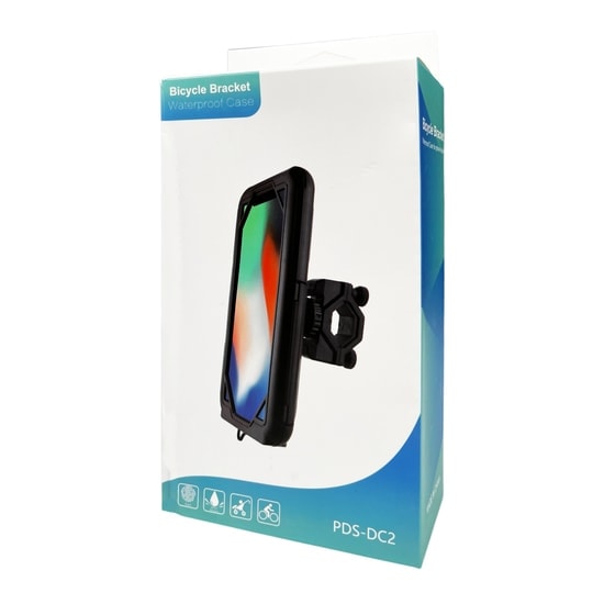 Teknonet PDS-DC2 Bisiklet ve Motosiklet Telefon Tutucu (NT-111760) - 360 Derece Dönerli, Siyah, Güçlü Kavrama, Universal