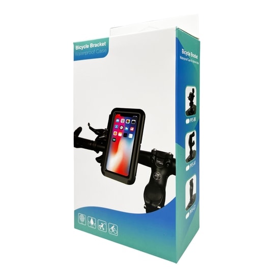 Teknonet PFS-BK Bisiklet Motosiklet Telefon Tutucu (NT-111761) - 360 Derece Dönerli, Güçlü Kavrama, Universal, Siyah