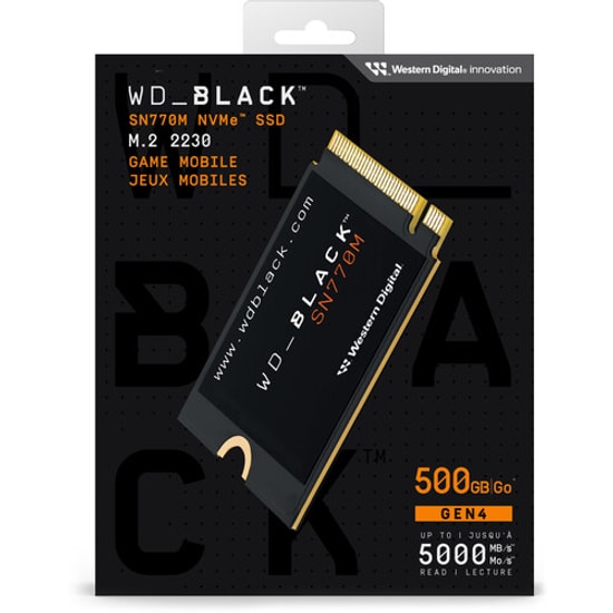 WD_BLACK SN770M 500GB NVMe M.2 2230 SSD - 5000/4000MB/s PCIe Gen4 Yüksek Performanslı SSD (WDS500G3X0G)