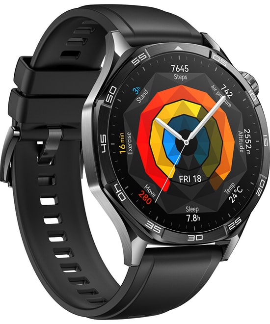 Huawei Watch GT 5 46mm Siyah Akıllı Saat - 1.43" AMOLED Ekran, 14 Gün Pil Ömrü, TruSense Sağlık Takibi, Bluetooth Arama