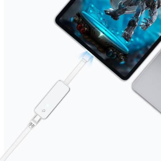 TP-LINK UE300C USB 3.0 Type-C Gigabit Ethernet Beyaz Ağ Adaptörü - 1000Mbps Hız, Tak Çalıştır, Kompakt, LED Gösterge