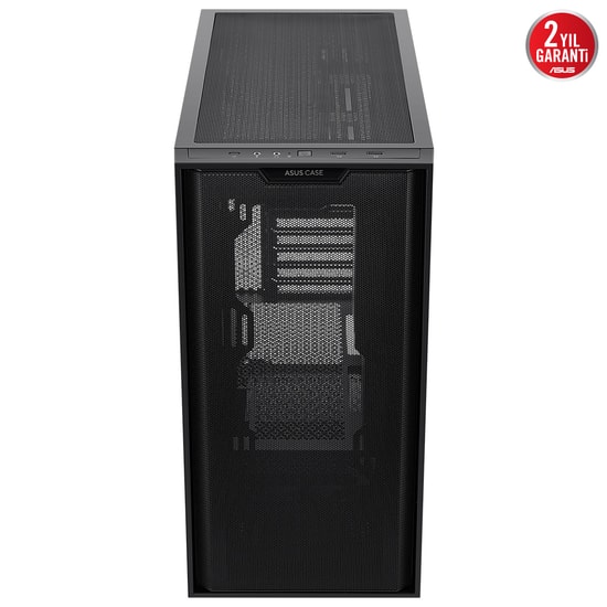 Asus A21-PLUS-SIYAH mATX Oyuncu Kasası - 360mm Radyatör, 380mm Ekran Kartı, ARGB 4 Fan, Temperli Cam, Mesh Siyah