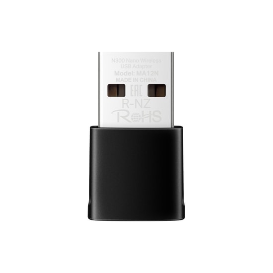 TP-Link Mercusys MA12N 300Mbps Nano USB Wi-Fi Ağ Adaptörü - WiFi 4, Dahili Anten, 2.4GHz, WPA3, Tak Çalıştır Özelliği