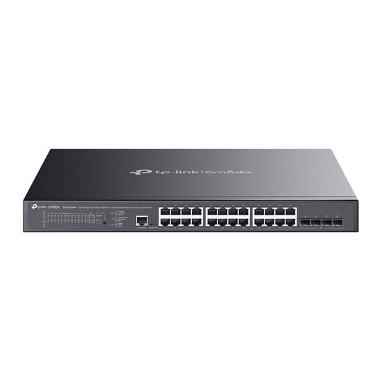 TP-Link Omada TL-SG3428XMPP PoE Switch - 24 Port Gigabit, 4x10GE SFP+, L2 Yönetilebilir, 384W PoE+, USB, DHCP Desteği