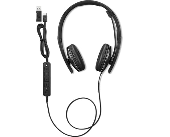 Lenovo 4XD1M45627 Wired ANC Gen2 Kablolu Kulaklık - Type-C Bağlantı, Mikrofonlu, 32mm Sürücü, Kumandalı Siyah