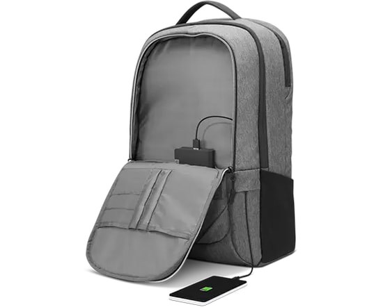 Lenovo Business Casual 17 Gri 4X40X54260 Laptop Sırt Çantası - Polyester, 3 Bölme, 24 L, 930 g, Su Geçirmez