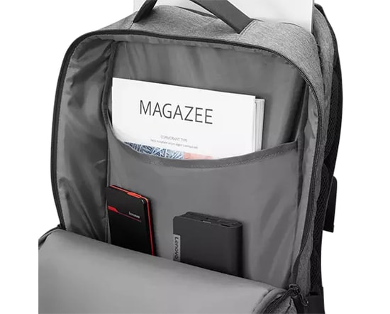Lenovo Business Casual 17 Gri 4X40X54260 Laptop Sırt Çantası - Polyester, 3 Bölme, 24 L, 930 g, Su Geçirmez