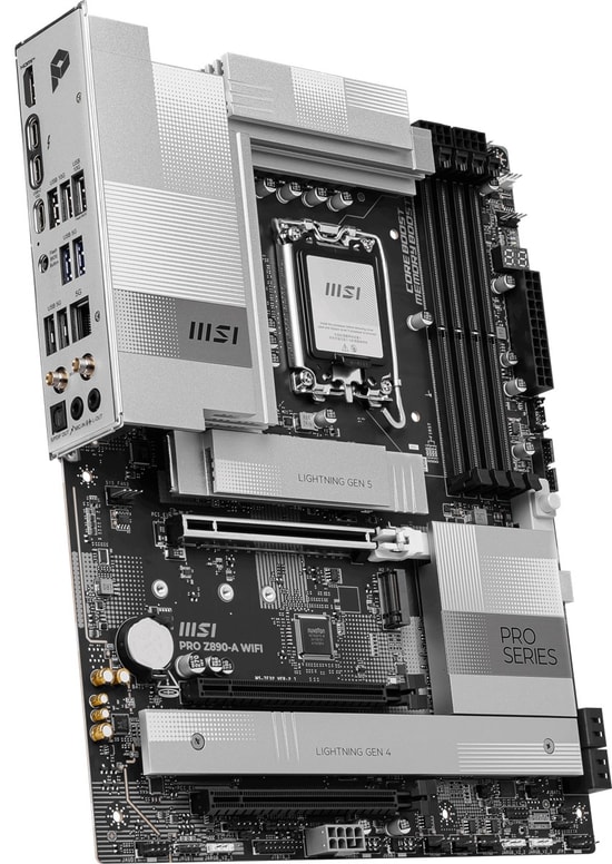 MSI PRO Z890-A WIFI Anakart: Intel 1851P, DDR5 9200MHz(OC), 4xM.2, PCIe 5.0, HDMI, DP, USB4 20 Gbps, WiFi 7, 5G LAN, ATX