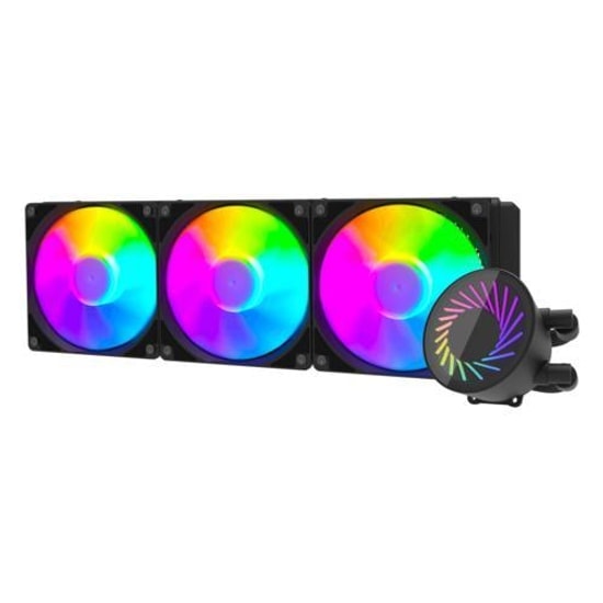 Aigo AI DCS360 360mm ARGB Siyah Sıvı İşlemci Soğutucu - 3x120mm Fan, 2000 RPM, Yüksek Performanslı, LGA1700/AM5/1851