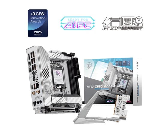 Msi Mpg Z890I Edge TI Wifi Soket 1851 DDR5 8600mhz (OC) Usb 20Gbps 4xm.2 2xTb4 Hdmi 2xDp 5G Lan WiFi 7 M-Itx Ana Kart