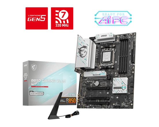MSI B850 Gaming Plus WiFi: AMD AM5 DDR5 8200MHz, PCIe 5.0, 3xM.2, USB 3.2 Gen2, WiFi 7, 5G LAN ATX Anakart