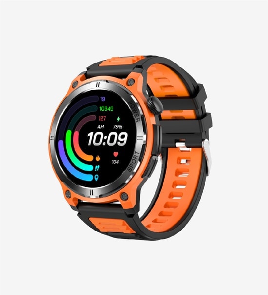 LinkTech S93 Premium Turuncu Akıllı Saat (TR Garanti) - 1.43" Süper AMOLED Ekran, IP68, Nabız, Uyku Takibi, 7 Gün Pil