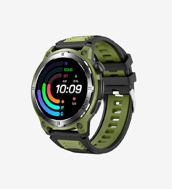 LinkTech S93 Premium Yeşil Akıllı Saat - 1.43" AMOLED Ekran, IP68 Suya Dayanıklı, Kalp Ritmi, Uyku Takibi, 7 Gün Pil
