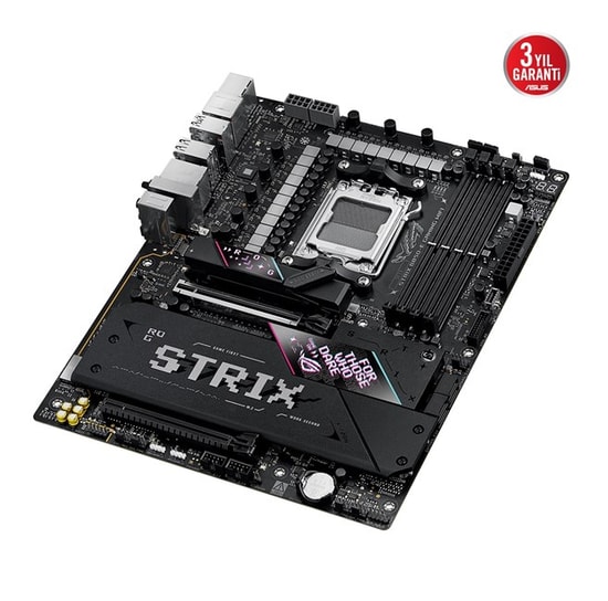 Asus ROG Strix B850-E Gaming WiFi 7 Anakart: AM5, DDR5 8000MHz, 5xM.2, DP, HDMI, USB4 40 Gbps, WiFi 7, 5G LAN, ARGB, ATX