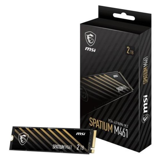 MSI Spatium M461 2TB NVMe M.2 SSD - 5000MB/s Okuma, 4200MB/s Yazma, PCIe Gen4, 3D NAND SSD