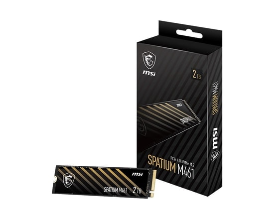 MSI Spatium M461 2TB NVMe M.2 SSD - 5000MB/s Okuma, 4200MB/s Yazma, PCIe Gen4, 3D NAND SSD