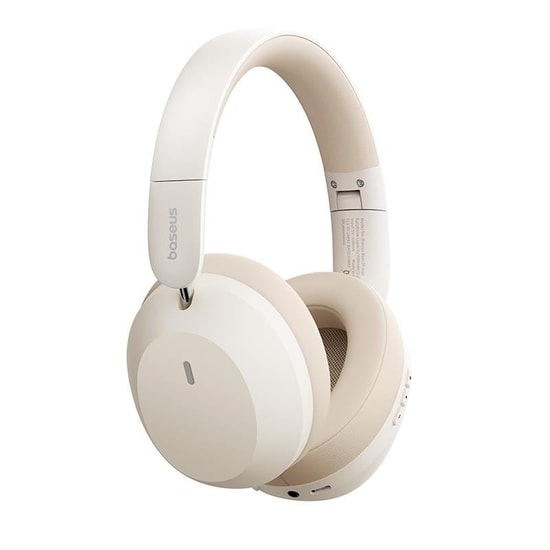 Baseus Bass 35 Max Kablosuz Bej Renk Kulak Üstü Bluetooth Kulaklık - 50 Saat Kullanım Süresi, ENC, 10m Menzil, BT v5.3