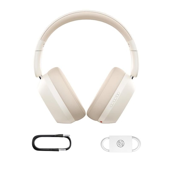 Baseus Bass 35 Max Wireless Bej Kulak Üstü Bluetooth Kulaklık