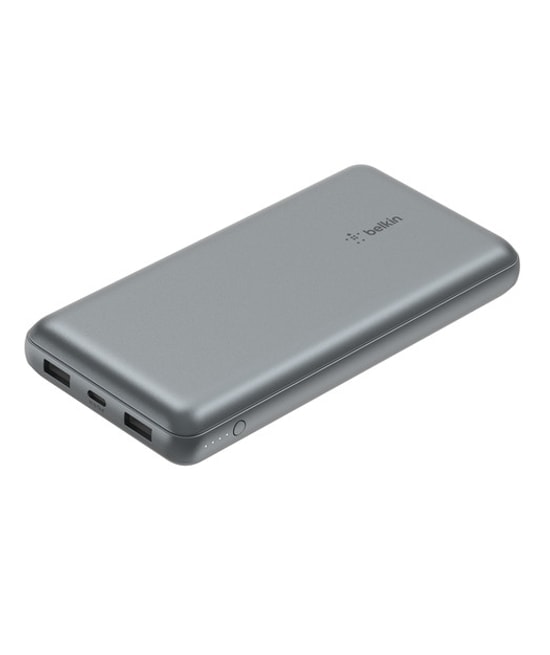 Belkin BPB012BTGY 20000mAh 15W Powerbank - Uzay Grisi, 2x USB-A ve 1x USB-C Port, Taşınabilir Hızlı Şarj Cihazı