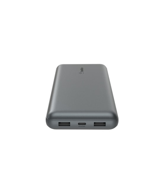 Belkin BPB012BTGY 20000mAh 15W Powerbank - Uzay Grisi, 2x USB-A ve 1x USB-C Port, Taşınabilir Hızlı Şarj Cihazı