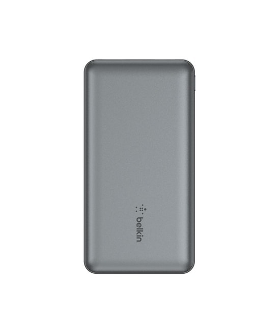 Belkin BPB011BTGY 10000mAh Uzay Grisi Powerbank - 15W Hızlı Şarj, 1x USB-C ve 2x USB-A Çıkış, Taşınabilir Şarj Cihazı