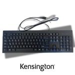 Kensington KB100 EQ Kablolu Türkçe Q Klavye (K63727TR) - Tam Boyut, Sürdürülebilir Seçim, Ergonomik, USB, Siyah