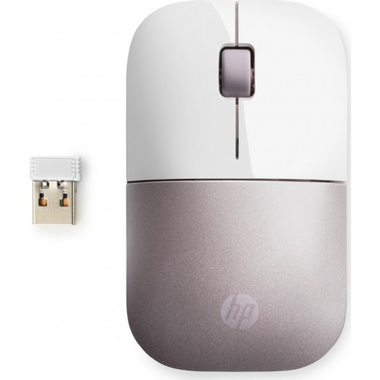 HP Z3700 Beyaz/Pembe Kablosuz Mouse (4VY82AA) - 1200 DPI, 3 Tuşlu, 2.4 GHz, Şık Tasarım, 10m Menzil, Uzun Pil Ömrü