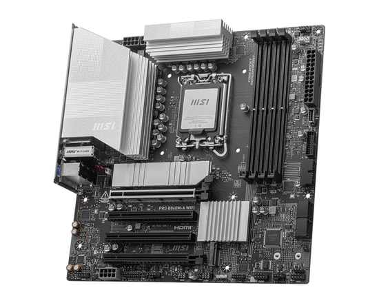 MSI Pro B860M-A Wi-Fi Anakart: Intel LGA1851, DDR5 8600Mhz (OC), Wi-Fi 7, HDMI, DP, 3xM.2, USB4, 5G LAN, Micro ATX