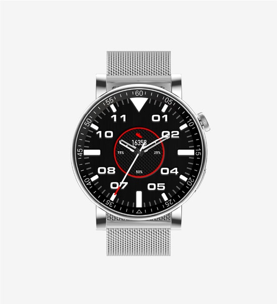 LinkTech S91 Gümüş Akıllı Saat (LPW-S91/SILVER) - 1.46" AMOLED Ekran, 6 Gün Pil, IP67 Suya Dayanıklı, Nabız Uyku Takibi