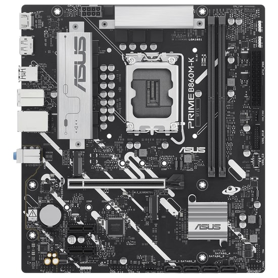 Asus Prime B860M-K D5 mATX Anakart: Intel LGA1851, DDR5 8800MHz (OC), Çift M.2, 2.5G LAN, HDMI, DP, USB 3.2, Micro ATX