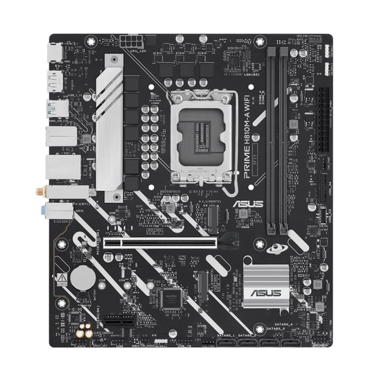 ASUS Prime H810M-A WiFi D5 Anakart: LGA1851, DDR5 6400MHz, CUDIMM, 2xM.2, WiFi 6, HDMI, DP, USB 3.2, ARGB Micro ATX
