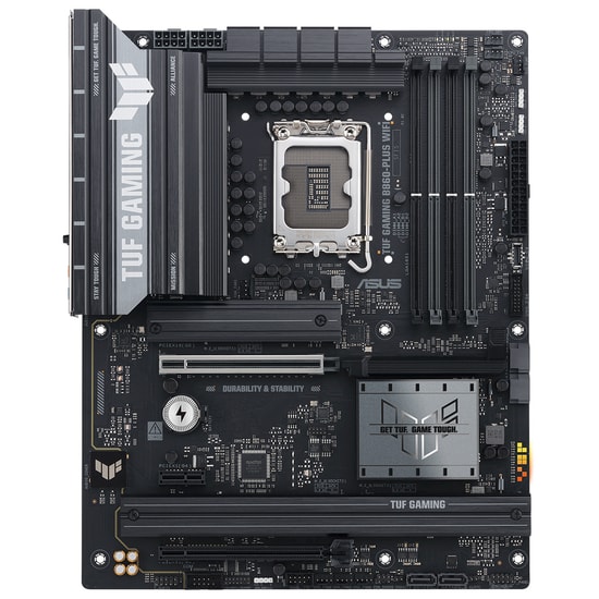 ASUS TUF Gaming B860-PLUS WIFI: Intel LGA1851 DDR5 8666MHz (OC), PCIe 5.0, 3xM.2, DP, HDMI, USB4, WiFi 7, ATX Anakart