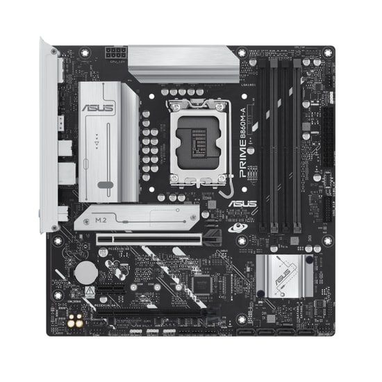 ASUS Prime B860M-A CSM Anakart: LGA1851, DDR5 8666MHz (OC), Çift M.2, HDMI, DP, USB4, 2.5G LAN, AURA RGB, Micro ATX
