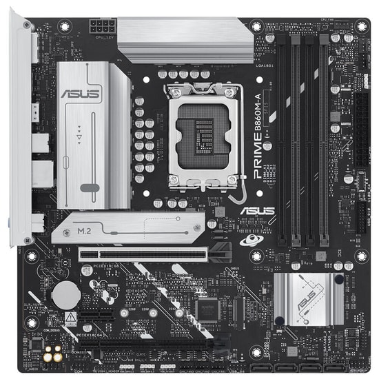 ASUS Prime B860M-A CSM Anakart: LGA1851, DDR5 8666MHz (OC), Çift M.2, HDMI, DP, USB4, 2.5G LAN, AURA RGB, Micro ATX