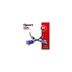 QPort Q-VGA3 3 Metre 15Pin Filtreli VGA Kablo - Yüksek Çözünürlüklü Görüntü Aktarımı
