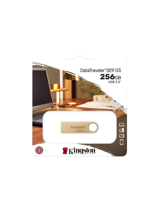 Kingston DTSE9G3/256GB 256GB USB 3.2 Gen 1 Metal Kasa Flash Bellek - 220MB/s Okuma, 100MB/s Yazma Hızı
