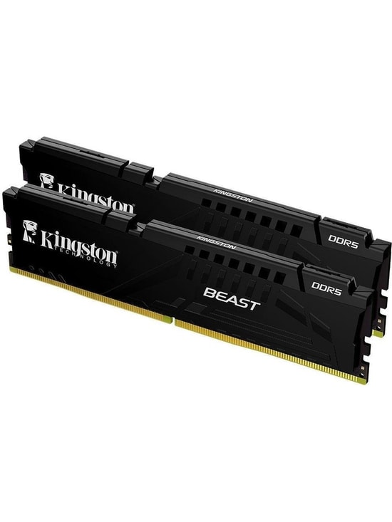 Kingston Fury Beast 32GB 6400MHz DDR5 Ram (KF564C32BBE-32TR) - CL32, EXPO Destekli Siyah Yüksek Performanslı Bellek