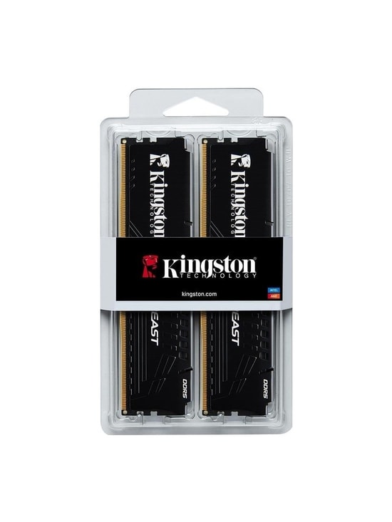 Kingston Fury Beast 64GB (2x32GB) 5600MHz DDR5 RAM (KF556C36BBEK2/64TR) - CL36, Expo, XMP 3.0, Soğutuculu Bellek